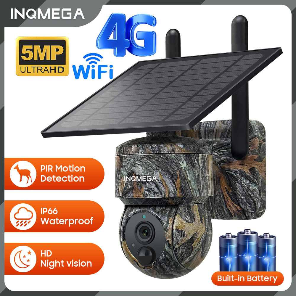 Garden Camera - INQMEGA 5MP 4G/WIFI Солнечная беспроводная камера