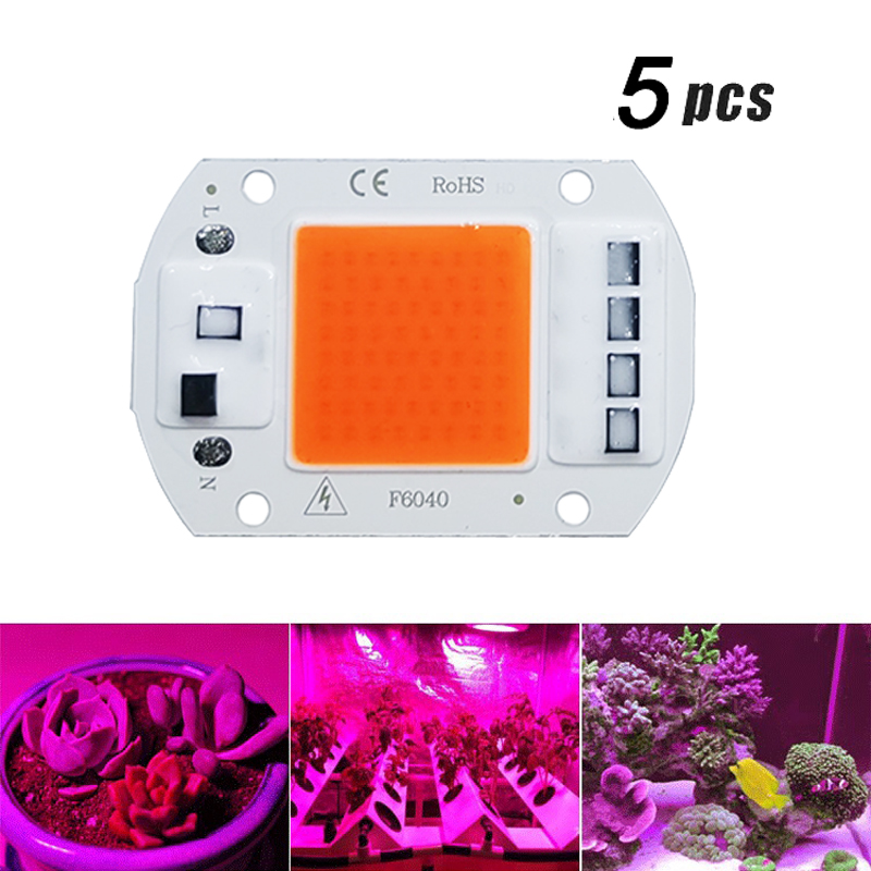 Plant Grow Light Full Spectrum - 5 шт. светодиодный светильник COB для
